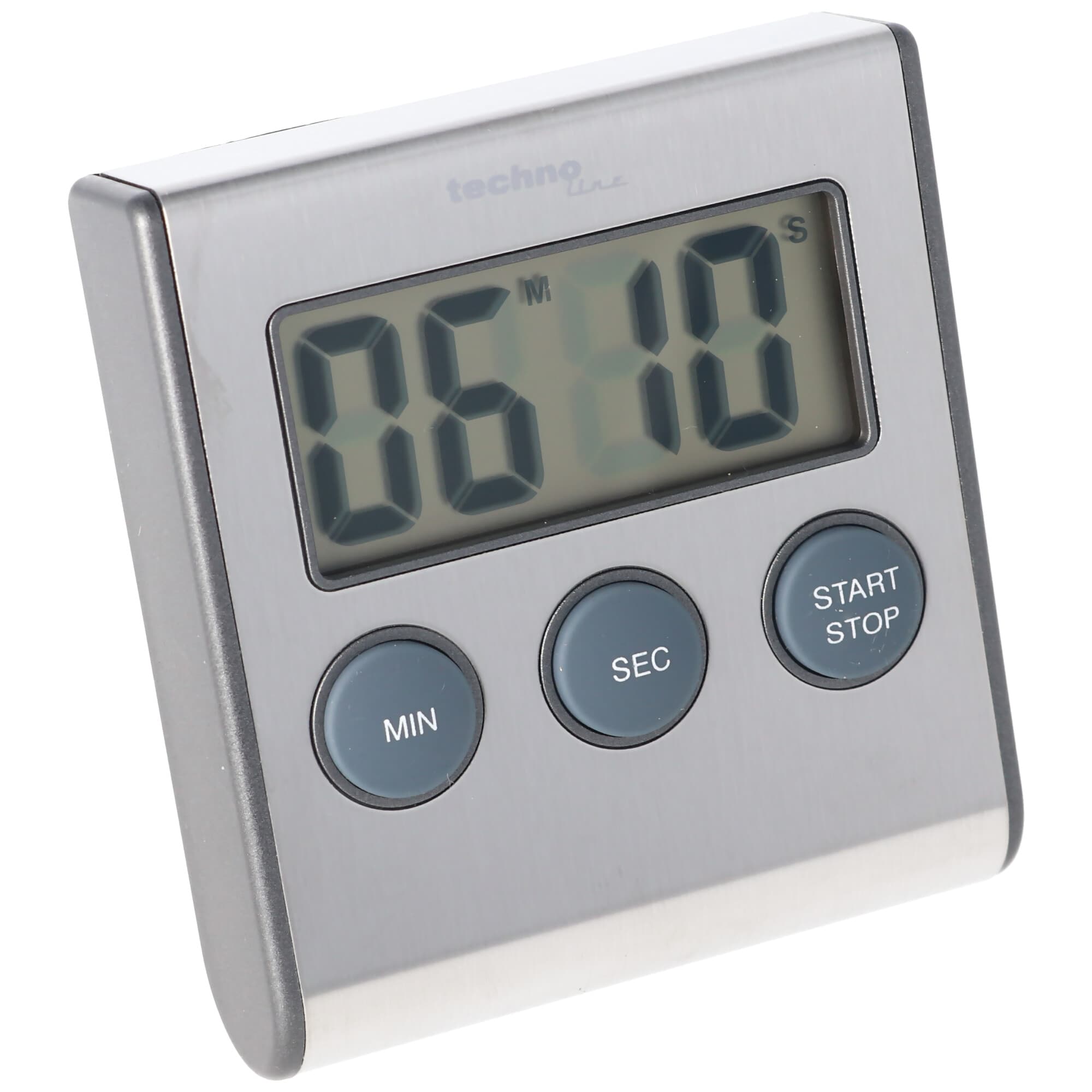 Minuteur de cuisine numérique en acier inoxydable, minuterie avec alarme, fonction de montée et descente, support, aimant