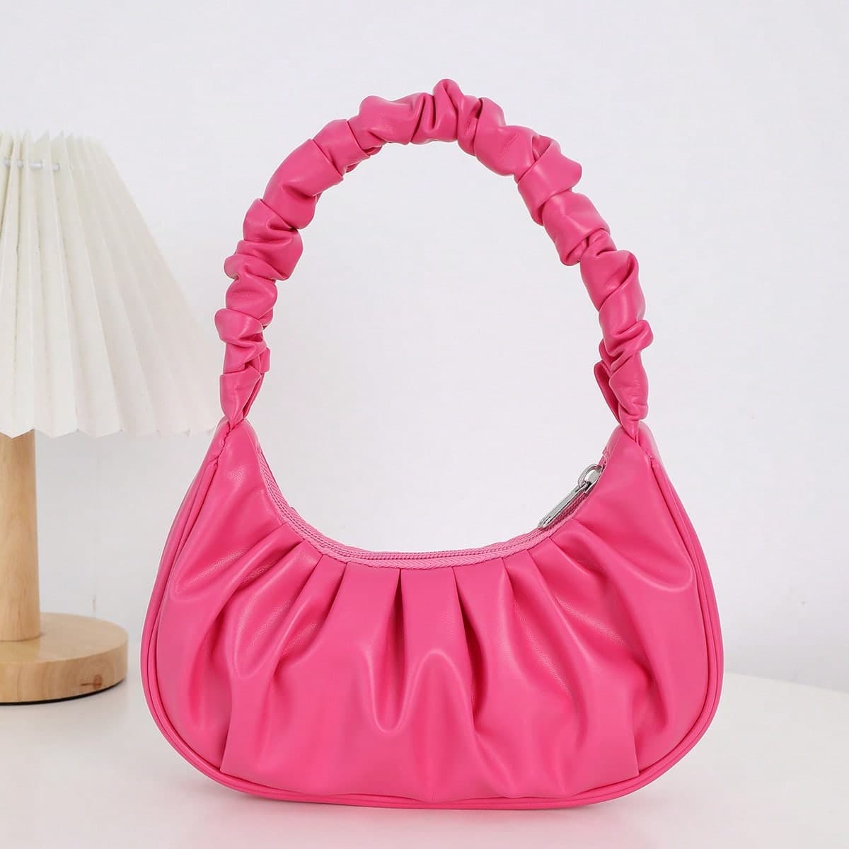 1 PiÃ¨ce Sac FroissÃ© Ã€ La Mode Pour Fille Ã€ Tenir/Ã©paule, Convient Pour Une Utilisation Quotidienne