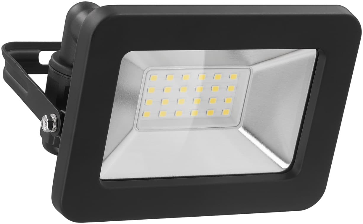 Spot d'extérieur LED Goobay, 20 W - avec 1700 lm, lumière blanche neutre (4000 K) et presse-étoupe M16, adapté à une utilisation en extérieur